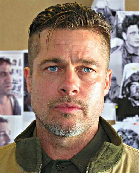 brad pitt fury haircut|brad pitt medium length hair.